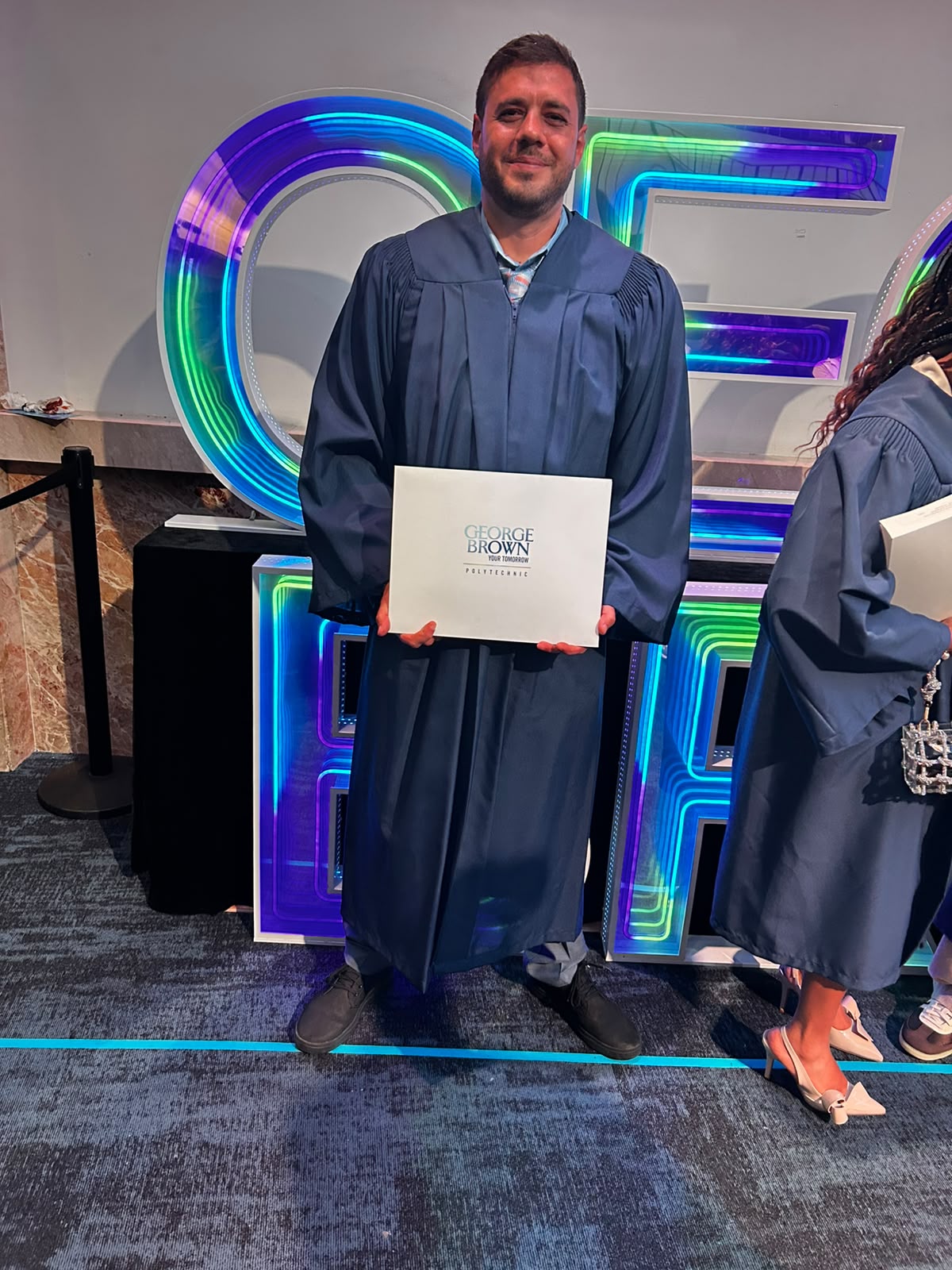 John Sebastian Laquis at George Brown Polytechnic graduation